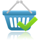 shopping-basket-accept icon