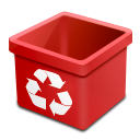 dsquared_trash_red_empty icon