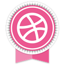 dribbble-round-ribbon icon