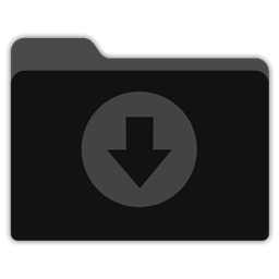 downloads-black-folder icon 1024x1024px (ico, png, icns) - free ...