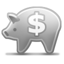 Piggy-Bank-grayscale icon